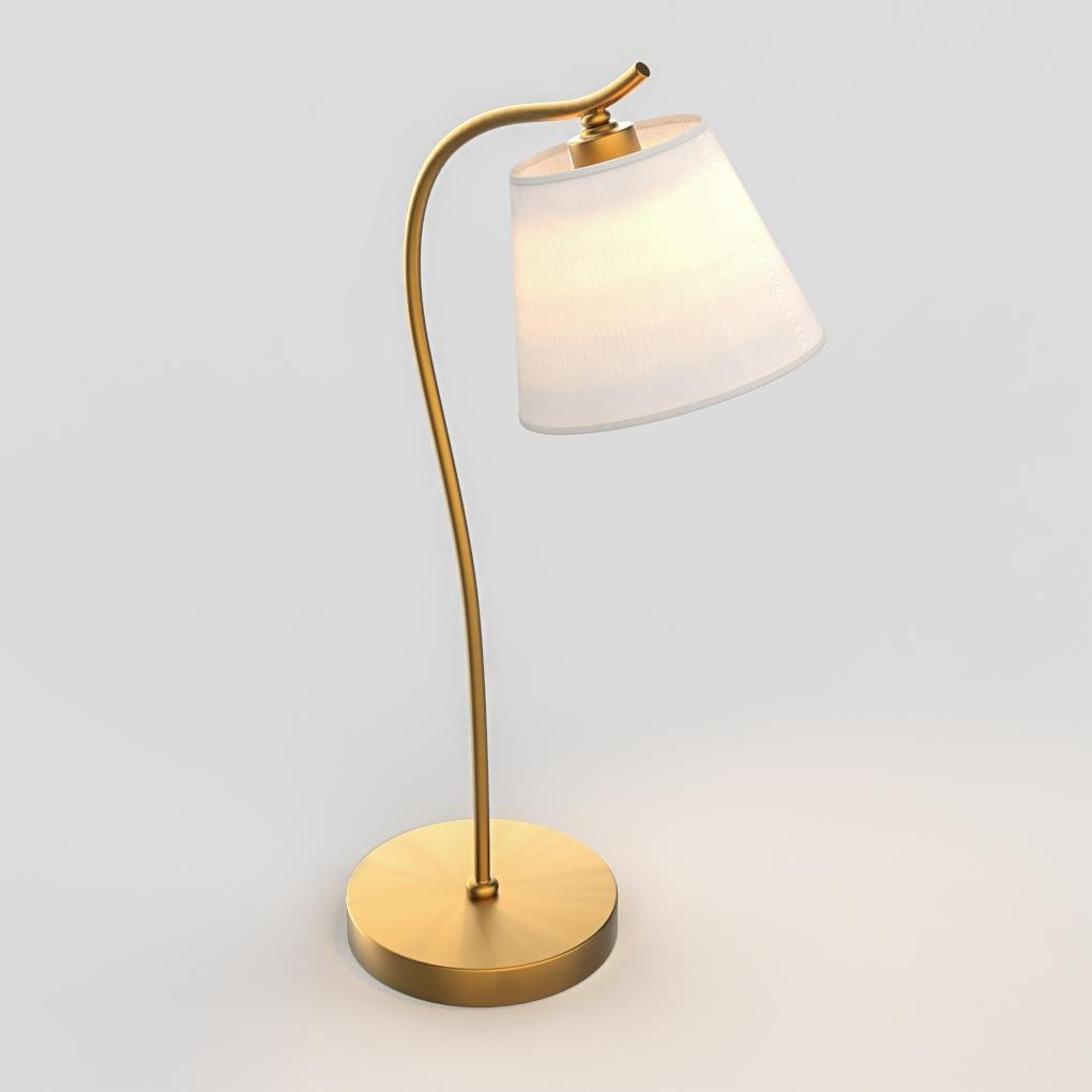 Metal Gooseneck Desk Light with Cone Fabric Shade for Bedside and Office Use by Tavilume - fabric small table lamp, view 1