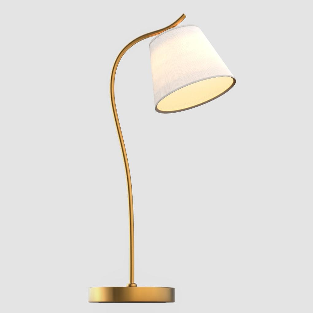 Metal Gooseneck Desk Light with Cone Fabric Shade for Bedside and Office Use by Tavilume - fabric small table lamp, view 2