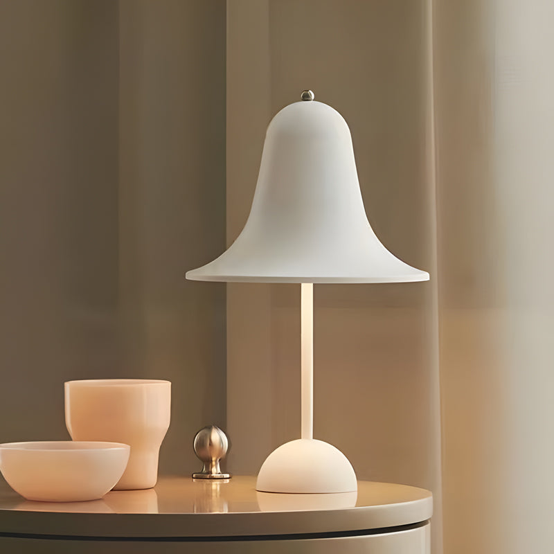 Polished Iron LED Nordic Portable Hat Table Lamp by Tavilume - iron small table lamp, view 1