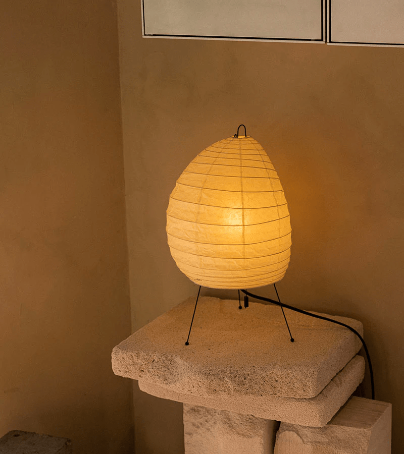 Komi Paper Table Lamp by Tavilume - iron medium table lamp, view 2