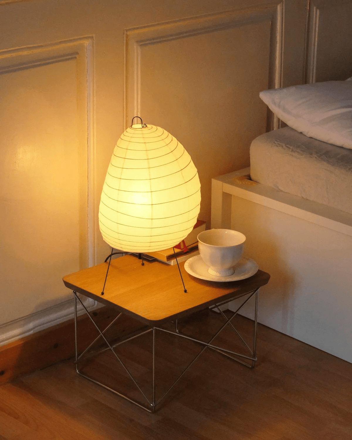 Komi Paper Table Lamp by Tavilume - iron medium table lamp, view 3