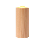 Candlelight Ambient Wood Cylinder Accent LED Table Lamp by Tavilume - wood small table lamp, view 8