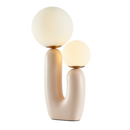 2-Light Contemporary Beige Cactus LED Accent Table Lamp by Tavilume - glass medium table lamp, view 7