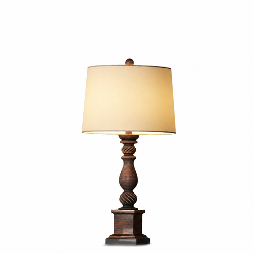 24 inch Rustic Bronze Resin Traditional Table Lamp by Tavilume - resin small table lamp, view 6