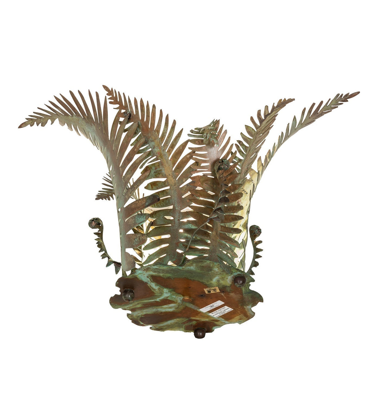 Meyda Tiffany Fern 18 Inch 1-Light 18.00" Verdi Copper Table Lamp by Tavilume - glass medium table lamp, view 4