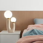2-Light Contemporary Beige Cactus LED Accent Table Lamp by Tavilume - glass medium table lamp, view 1