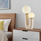 2-Light Contemporary Beige Cactus LED Accent Table Lamp by Tavilume - glass medium table lamp, view 2
