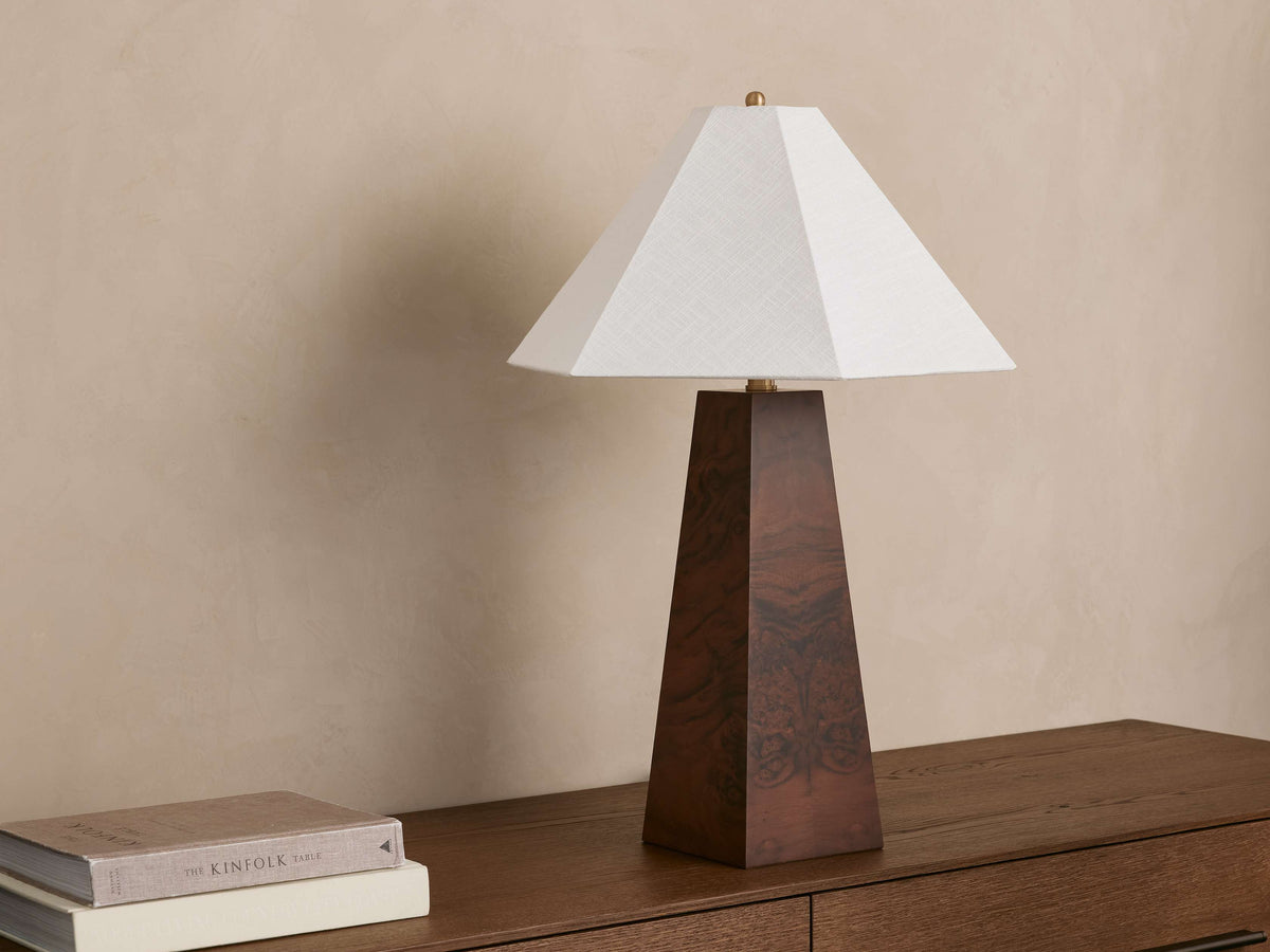 Hiram Table Lamp by Tavilume - wood large table lamp, view 5
