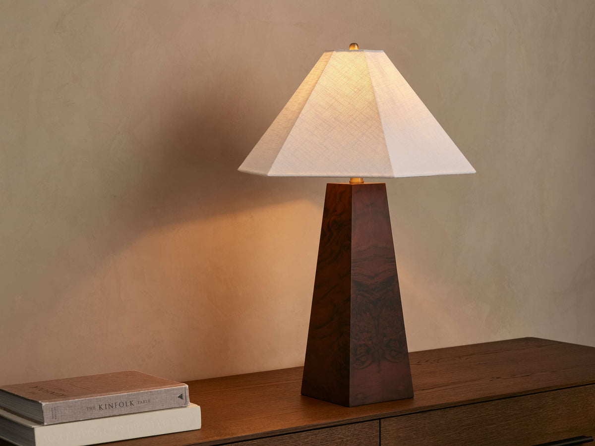 Hiram Table Lamp by Tavilume - wood large table lamp, view 2