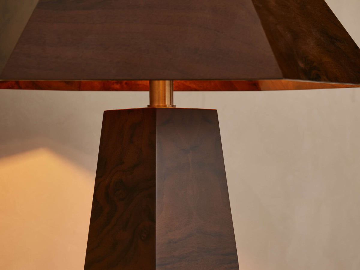 Hiram Table Lamp by Tavilume - wood large table lamp, view 4