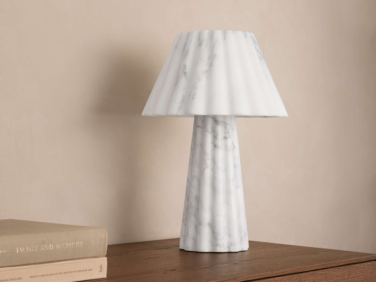 Faine Table Lamp by Tavilume - fabric medium table lamp, view 6