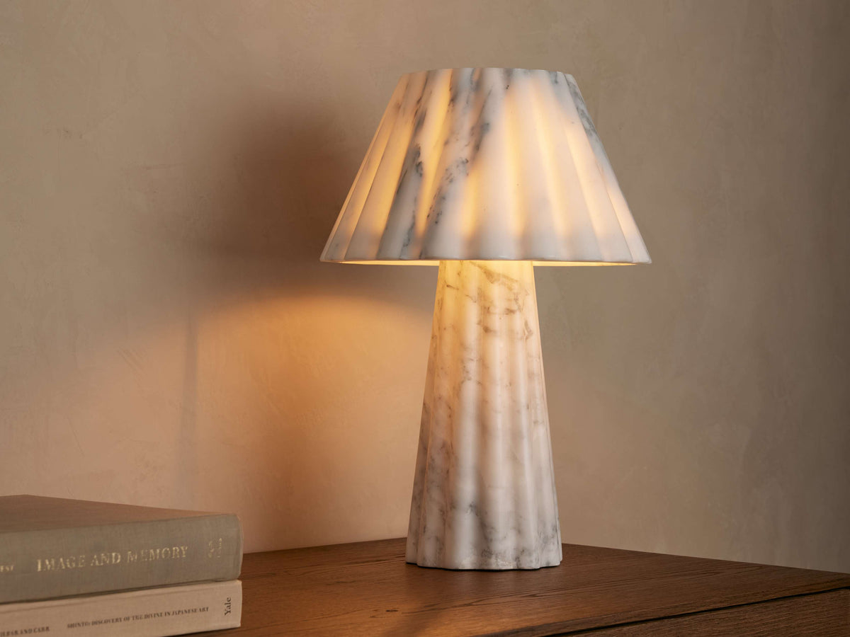 Faine Table Lamp by Tavilume - fabric medium table lamp, view 2