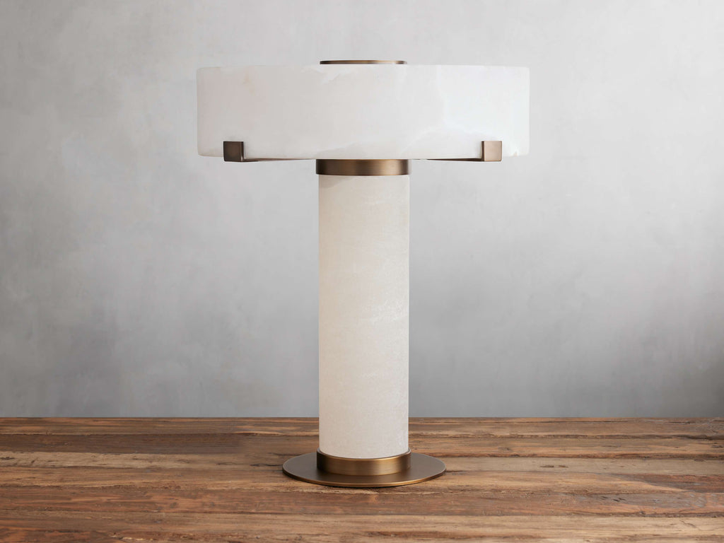 Chayla Table Lamp by Tavilume - alabaster small table lamp, view 14