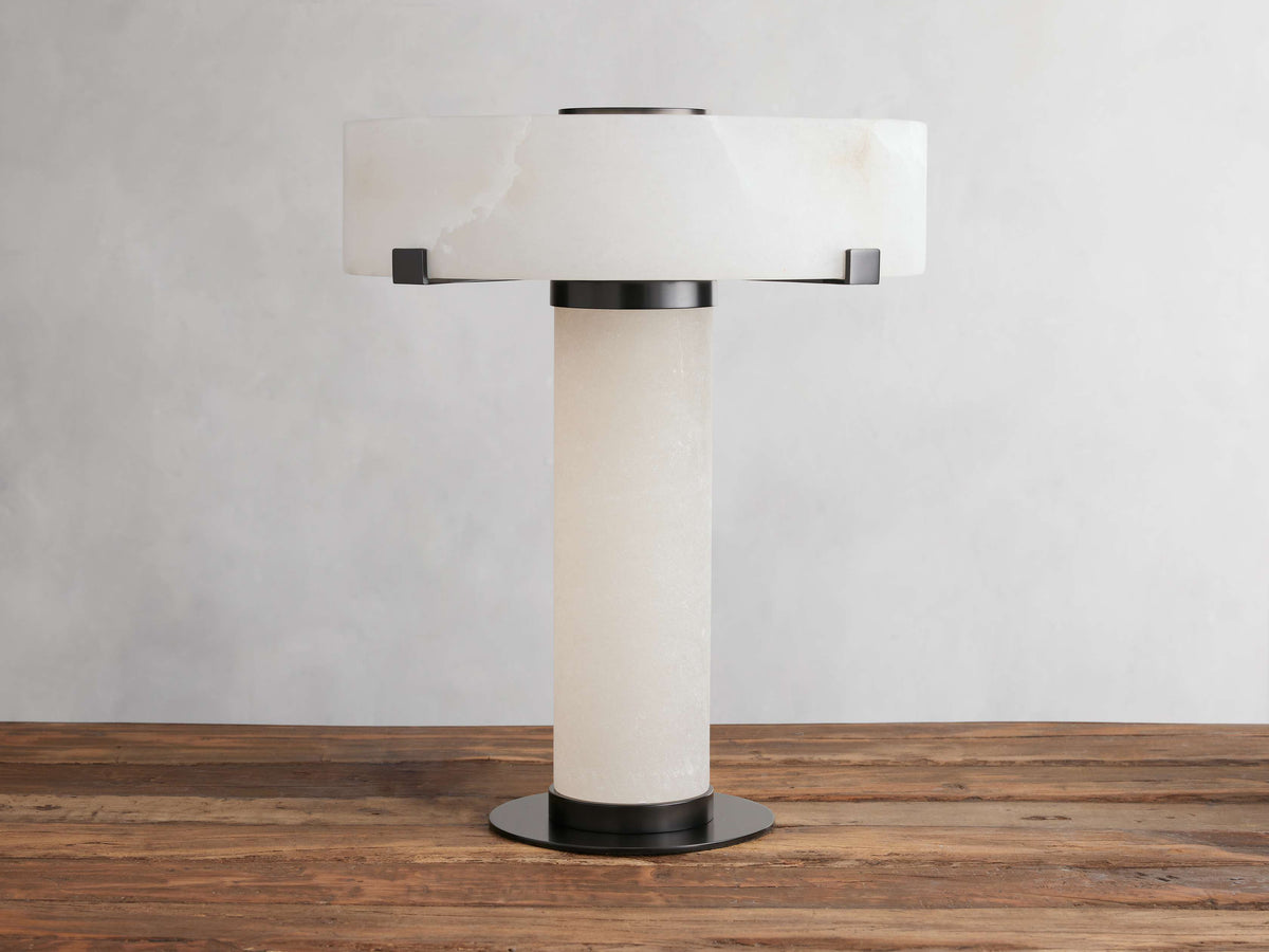 Chayla Table Lamp by Tavilume - alabaster small table lamp, view 10