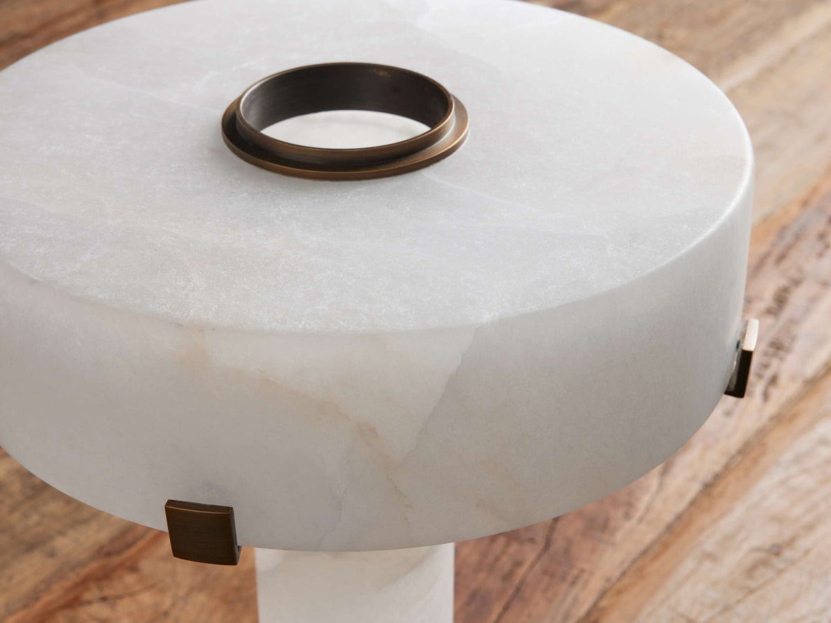 Chayla Table Lamp by Tavilume - alabaster small table lamp, view 4