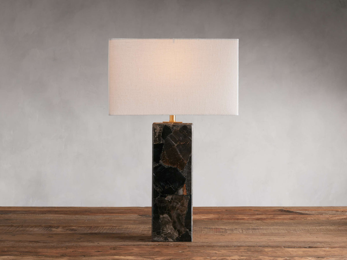 Oren Table Lamp by Tavilume - stone medium table lamp, view 2