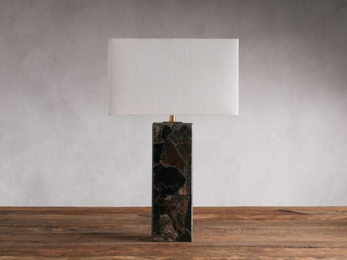 Oren Table Lamp by Tavilume - stone medium table lamp, view 5