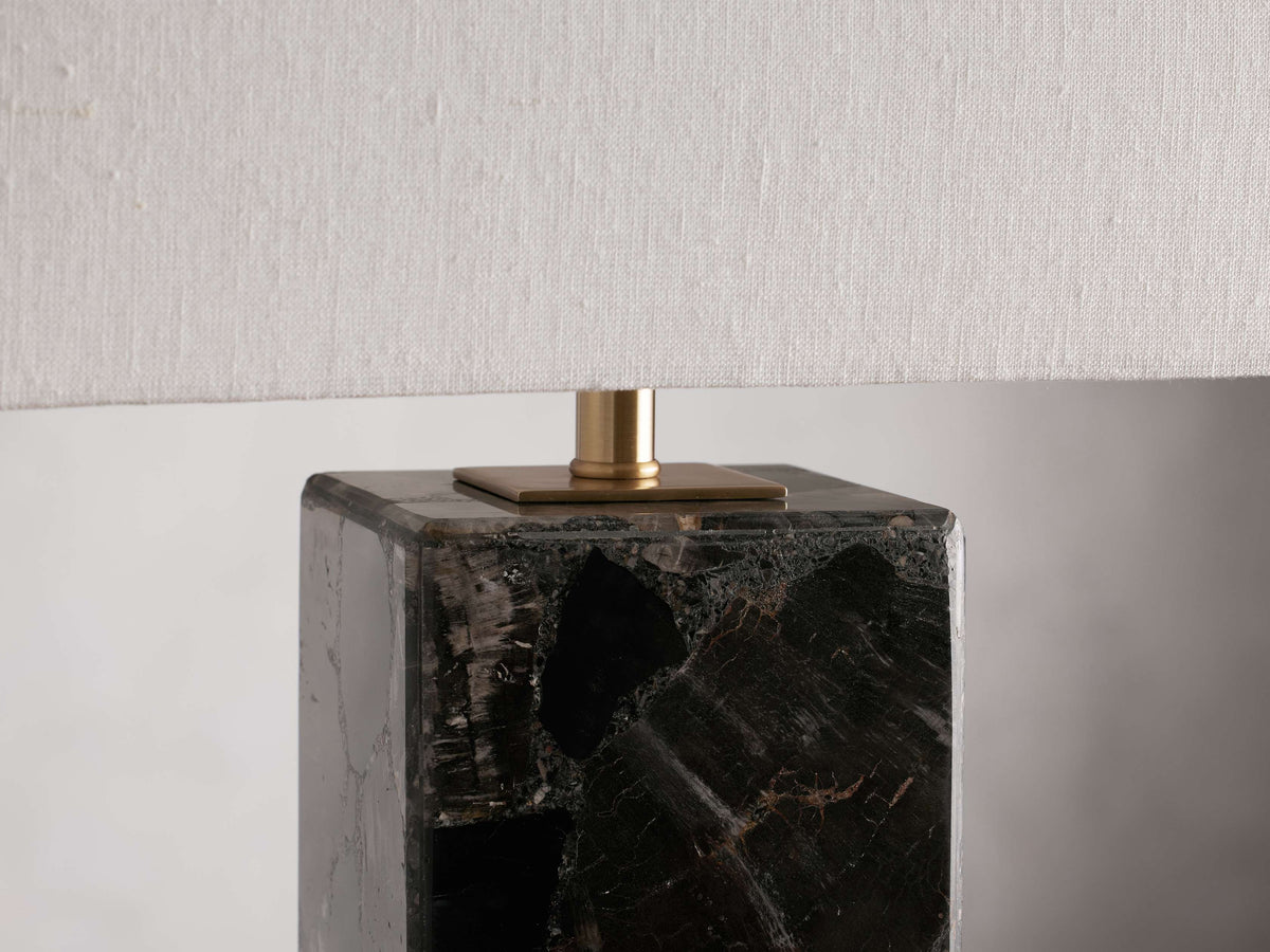 Oren Table Lamp by Tavilume - stone medium table lamp, view 6