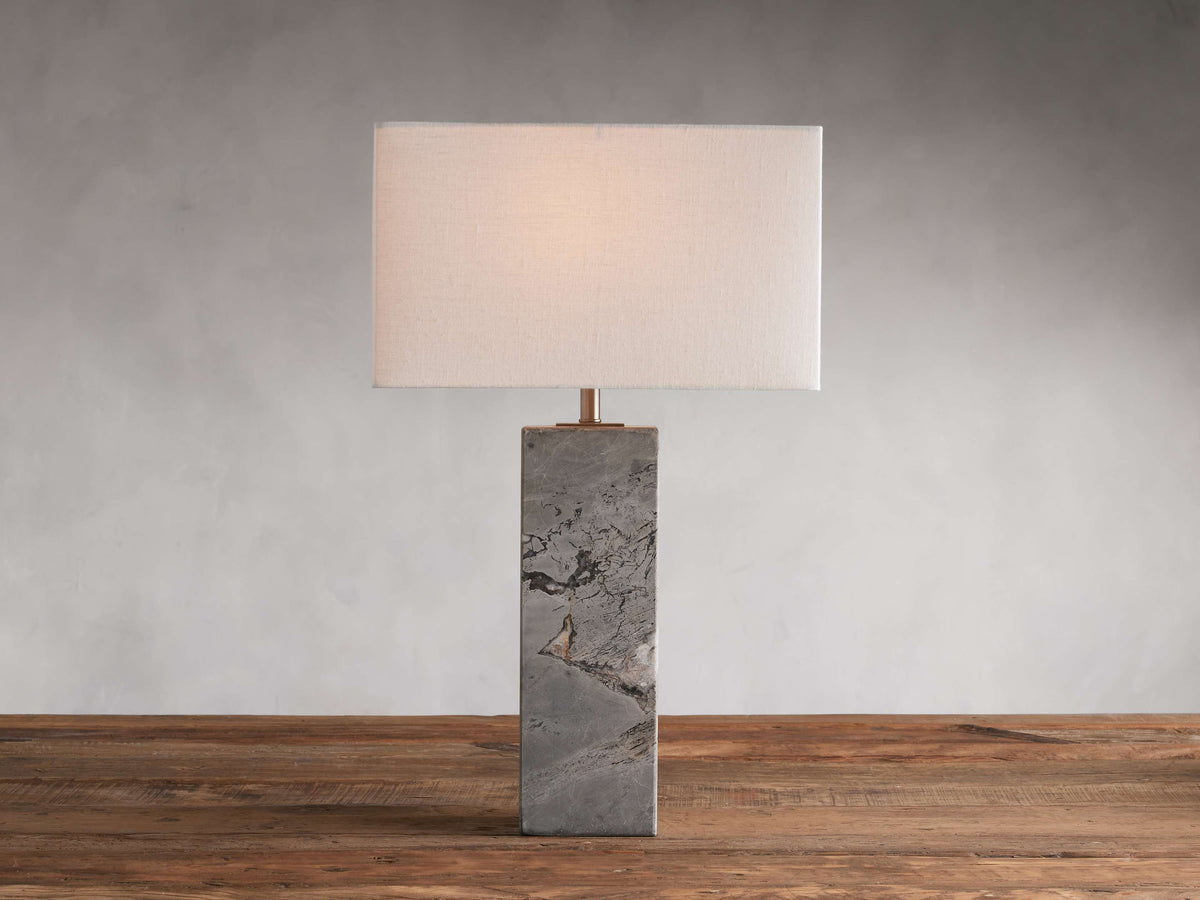 Oren Table Lamp by Tavilume - stone medium table lamp, view 1