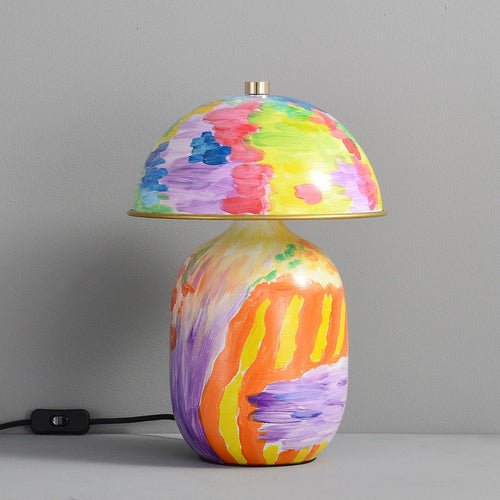 Abstract Mural Table Lamp by Tavilume - ceramic medium table lamp, view 2