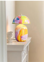 Abstract Mural Table Lamp by Tavilume - ceramic medium table lamp, view 4