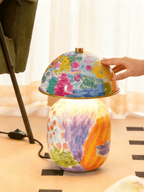 Abstract Mural Table Lamp by Tavilume - ceramic medium table lamp, view 5