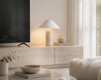 Adelaide Marble Table Lamp product view 3, showing Metal, Marble and Black, White
