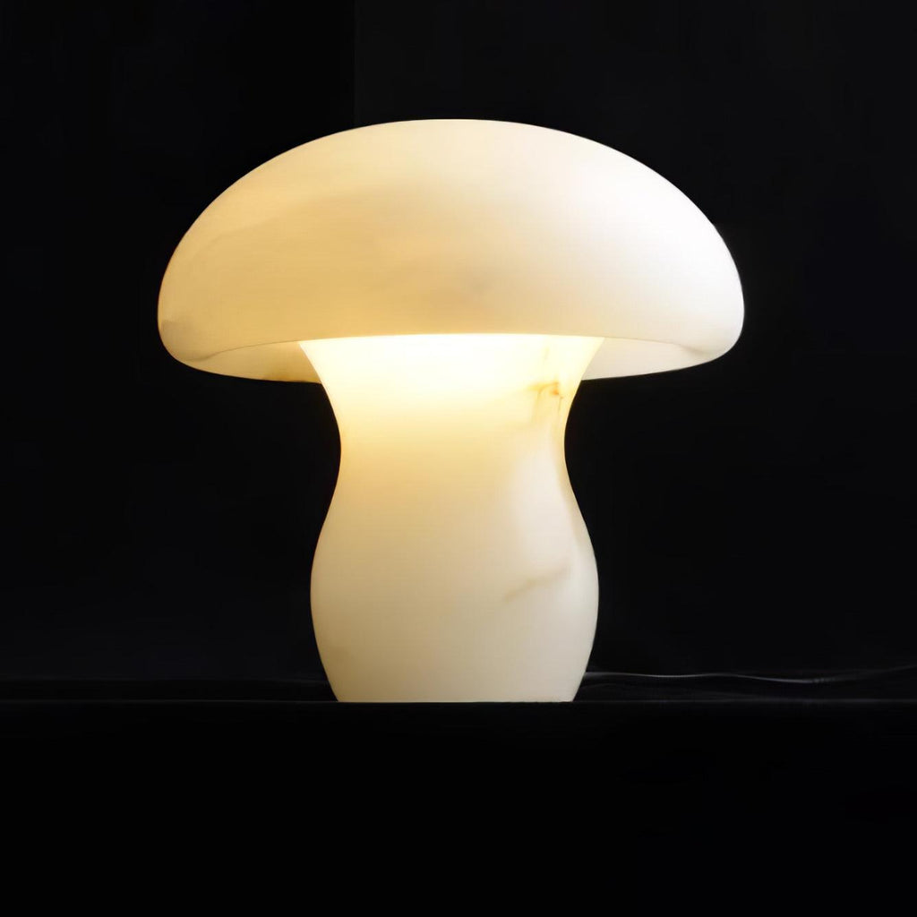 Alabaster Mushroom Table Lamp by Tavilume - alabaster small table lamp, view 10