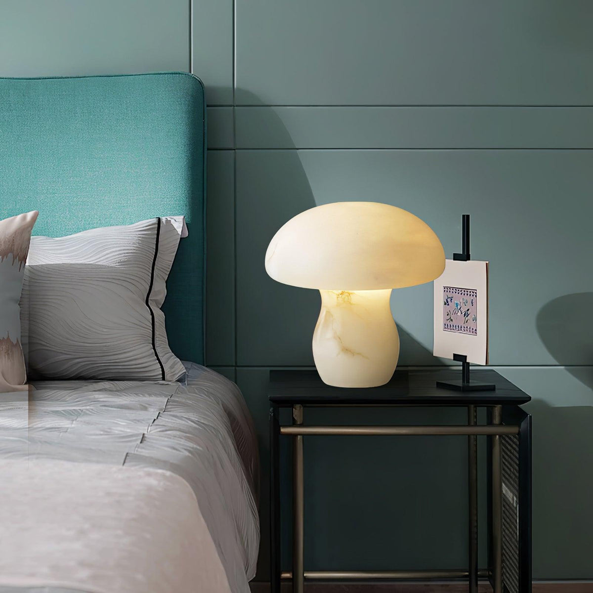 Alabaster Mushroom Table Lamp by Tavilume - alabaster small table lamp, view 6