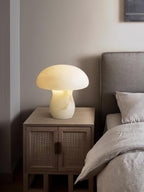 Alabaster Mushroom Table Lamp by Tavilume - alabaster small table lamp, view 9
