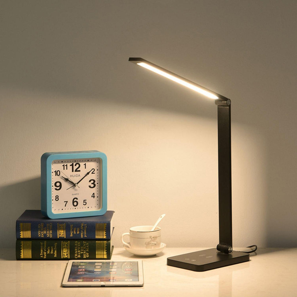 Aleris LED Desk Lamp with USB 13" by Tavilume - metal medium table lamp, view 2