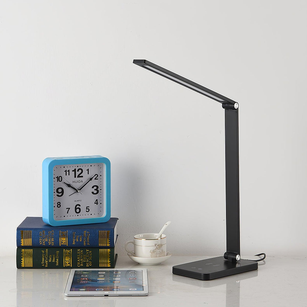 Aleris LED Desk Lamp with USB 13" by Tavilume - metal medium table lamp, view 5