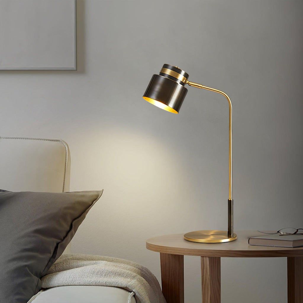 Ari Scandustrial Table Lamp by Tavilume - brass medium table lamp, view 2
