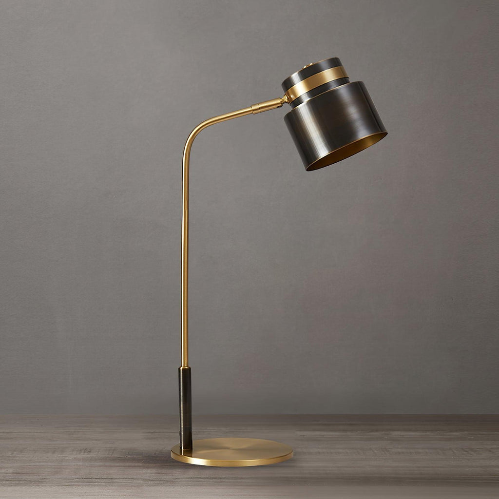 Ari Scandustrial Table Lamp by Tavilume - brass medium table lamp, view 1