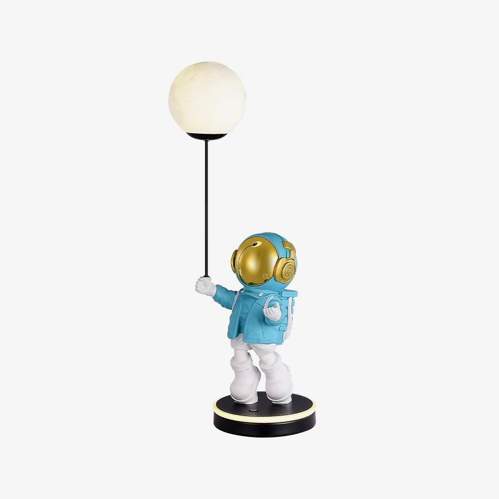 Resin Astronaut and Planet Lamp by Tavilume - resin medium table lamp, view 2