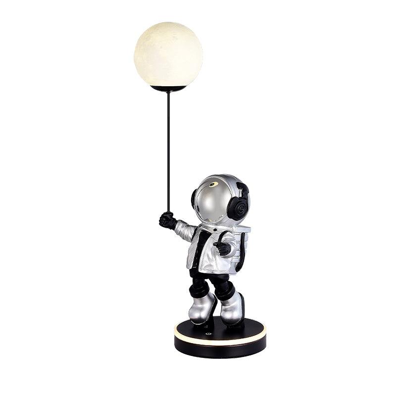 Resin Astronaut and Planet Lamp by Tavilume - resin medium table lamp, view 6