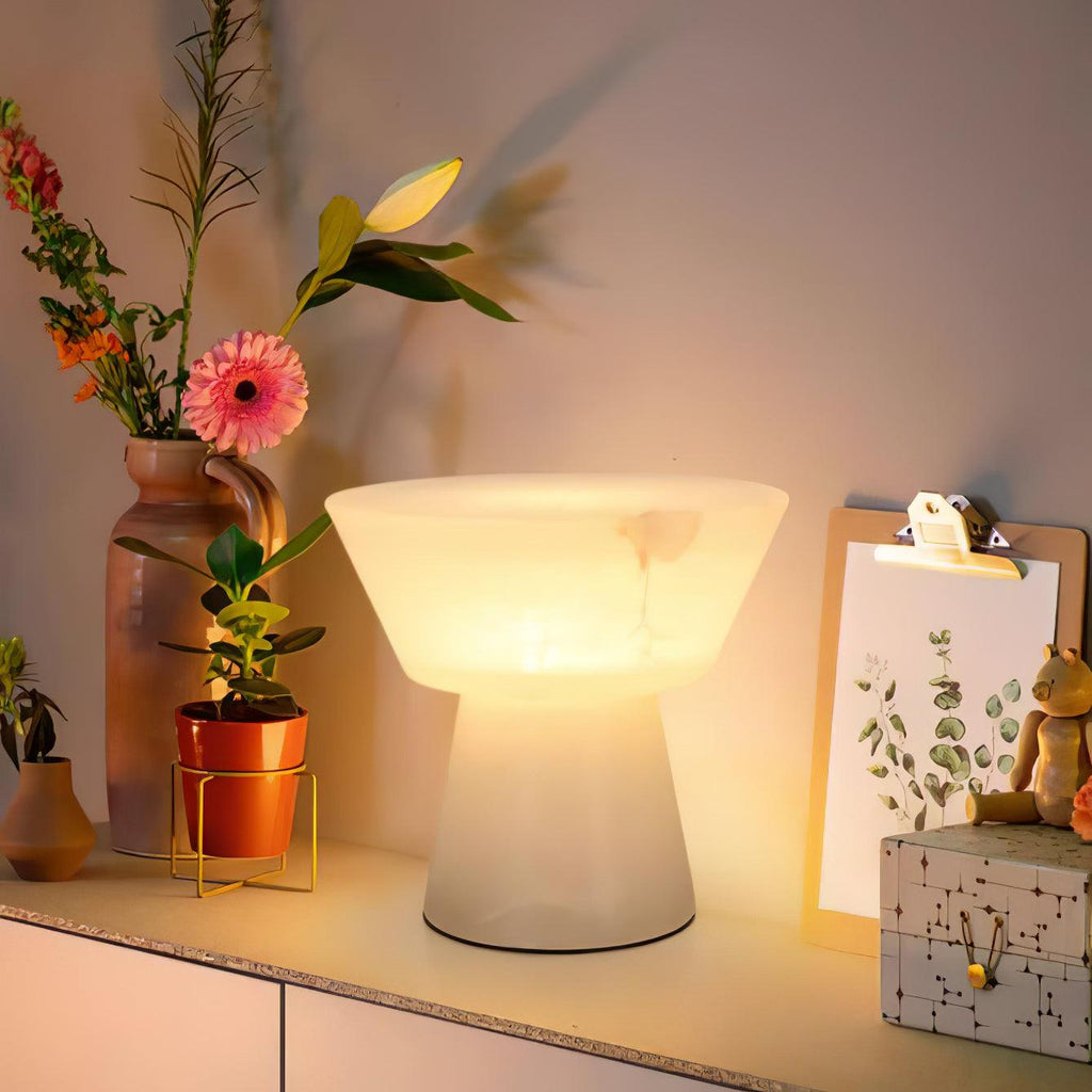Beta Marble Table Lamp by Tavilume - alabaster small table lamp, view 2
