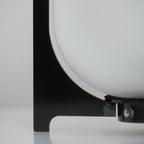 Black Twilight Lantern Table Lamp - ∅ 7.9″ x H 11″ Stainless Steel by Tavilume - glass small table lamp, view 40