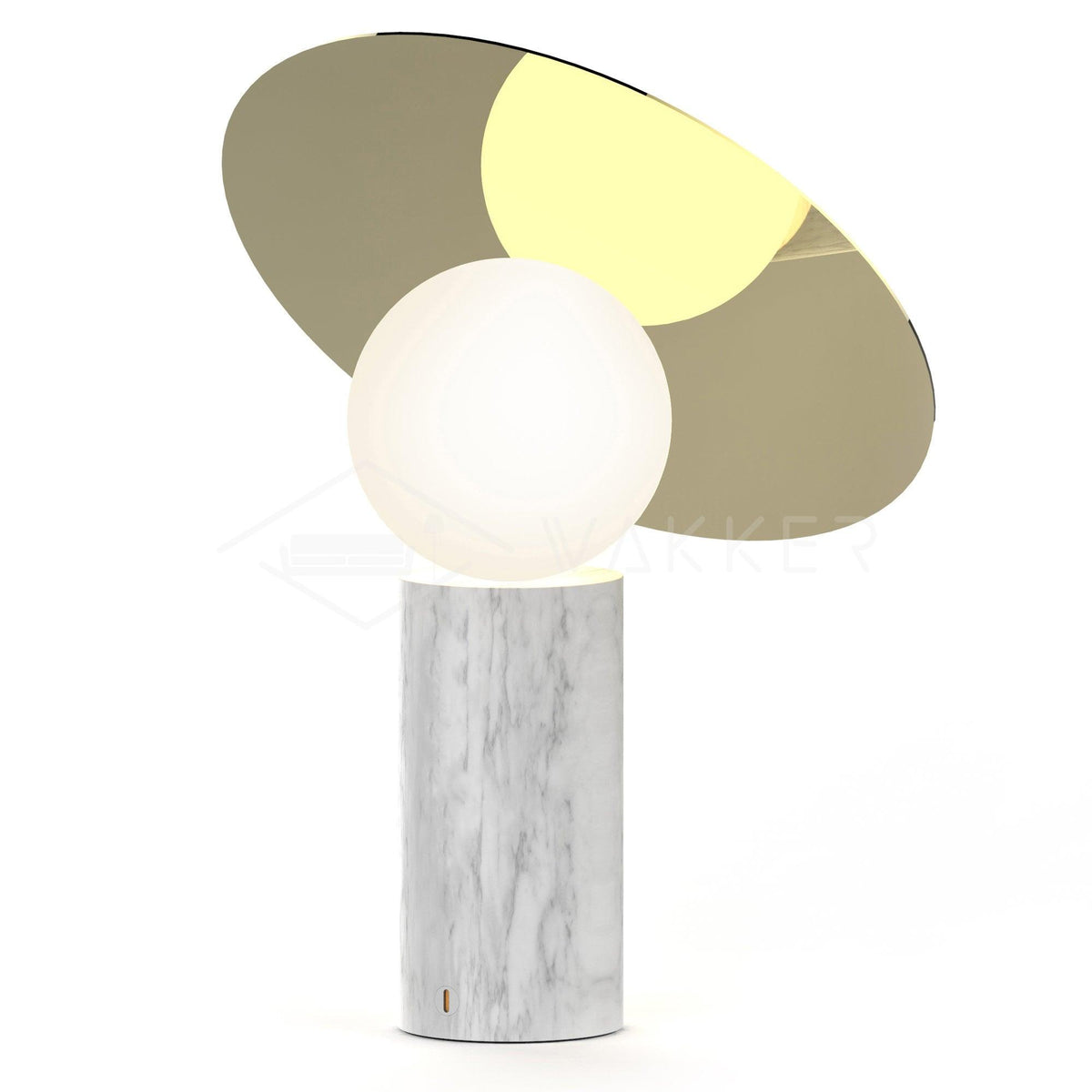 Bola Disc Table Lamp by Tavilume - marble medium table lamp, view 5