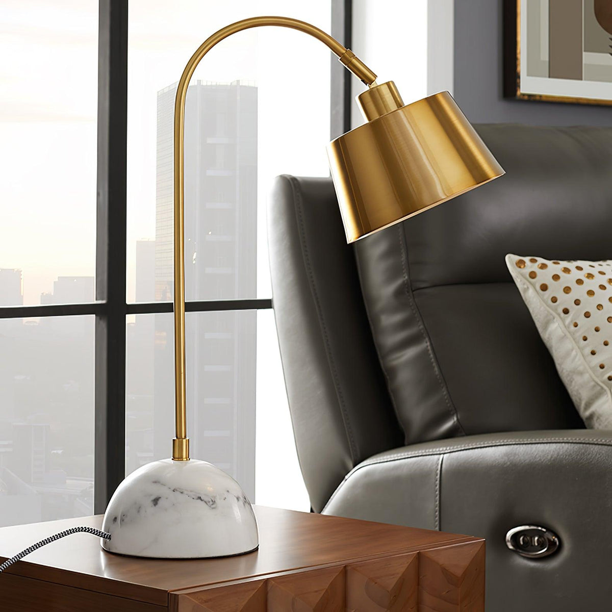 Brax Desk Light by Tavilume - marble medium table lamp, view 29