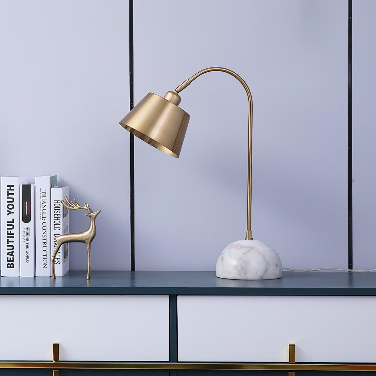 Brax Desk Light by Tavilume - marble medium table lamp, view 4