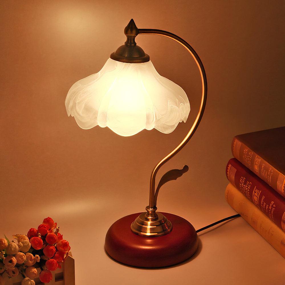 Brown Dome Table Lamp by Tavilume - glass medium table lamp, view 2