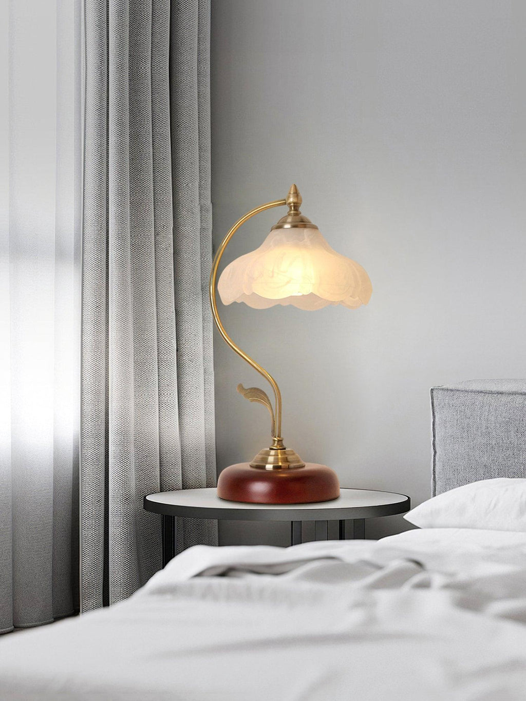 Retro Flower Table Lamp by Tavilume - glass medium table lamp, view 3