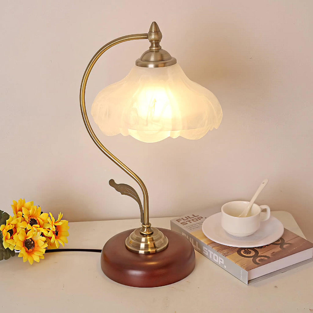 Retro Flower Table Lamp by Tavilume - glass medium table lamp, view 27