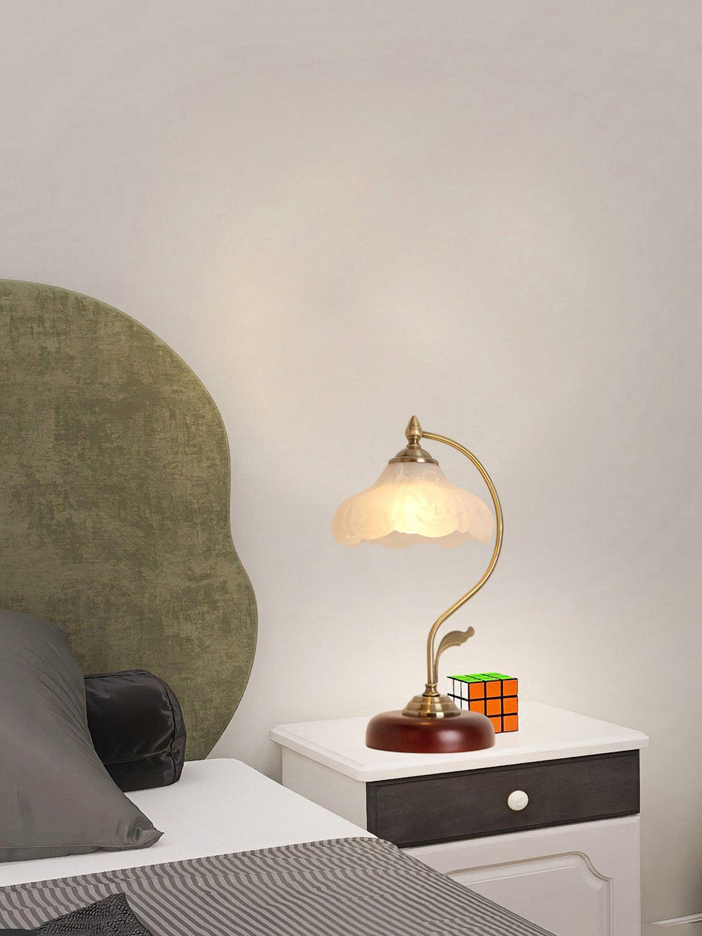 Retro Flower Table Lamp by Tavilume - glass medium table lamp, view 4