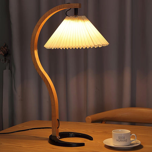 Caprani Table Lamp by Tavilume - wood large table lamp, view 2
