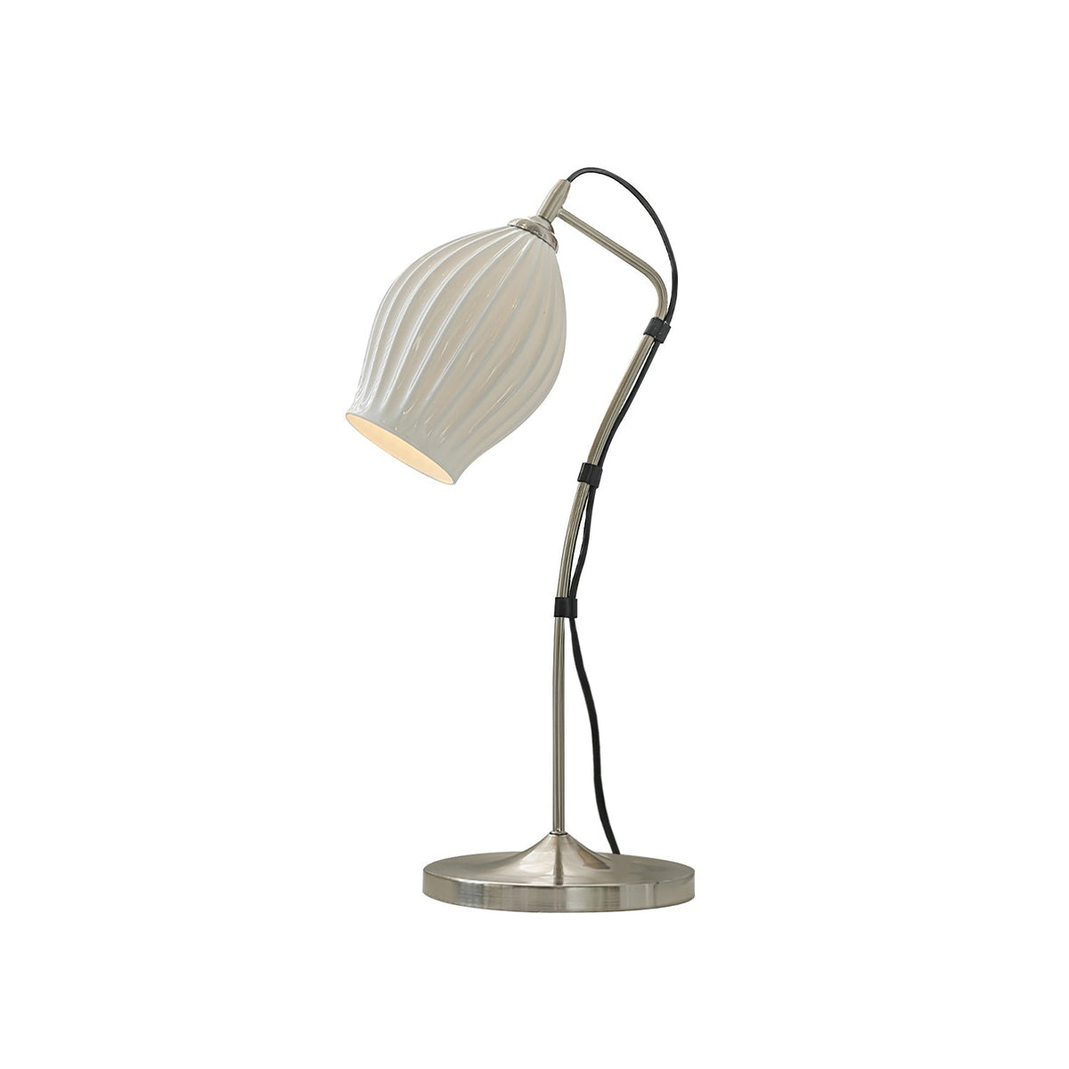 Ceramic Ribbed Table Lamp by Tavilume - ceramic medium table lamp, view 4