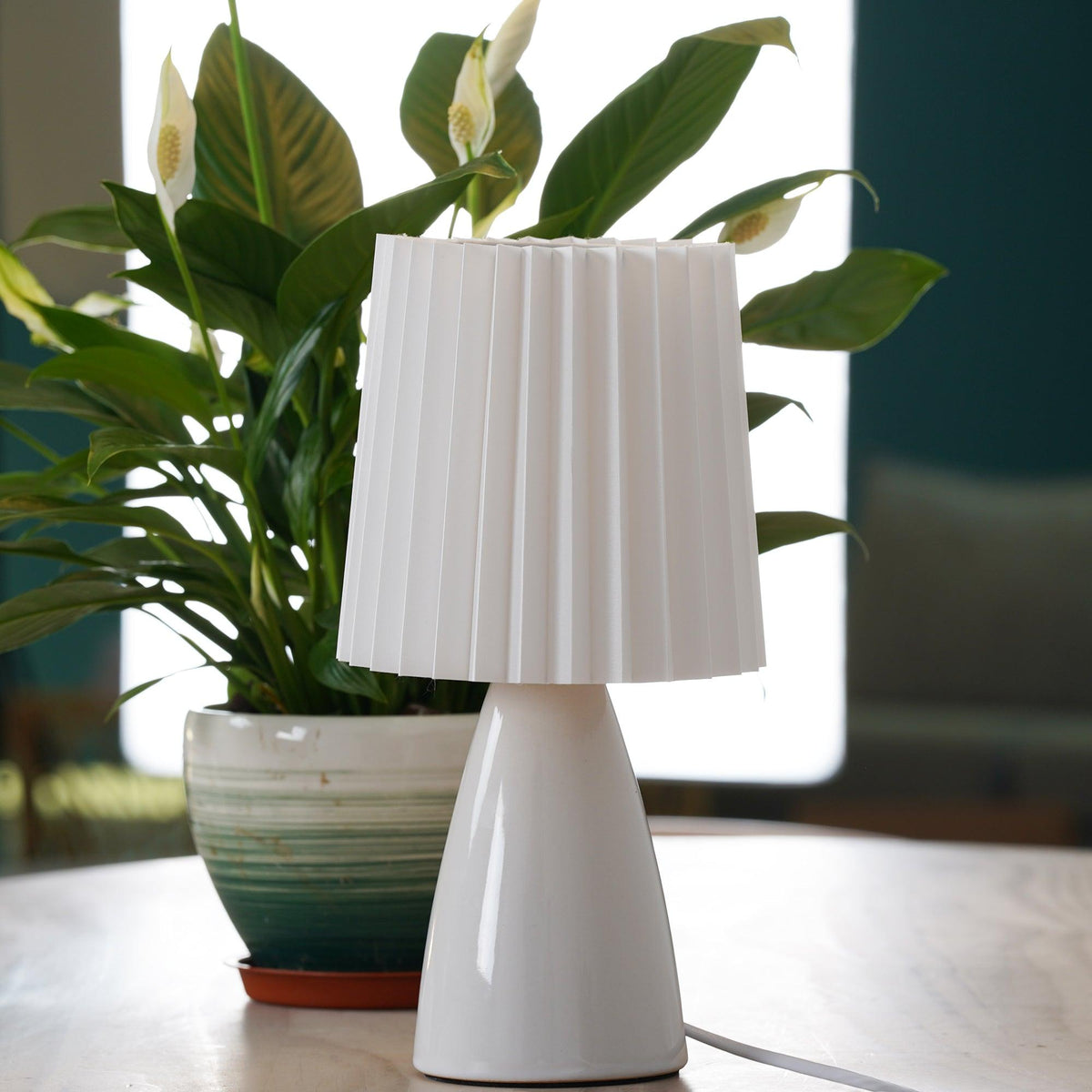 Delilah Table Lamp by Tavilume - glass small table lamp, view 15