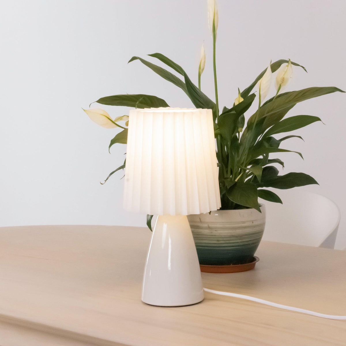 Delilah Table Lamp by Tavilume - glass small table lamp, view 3