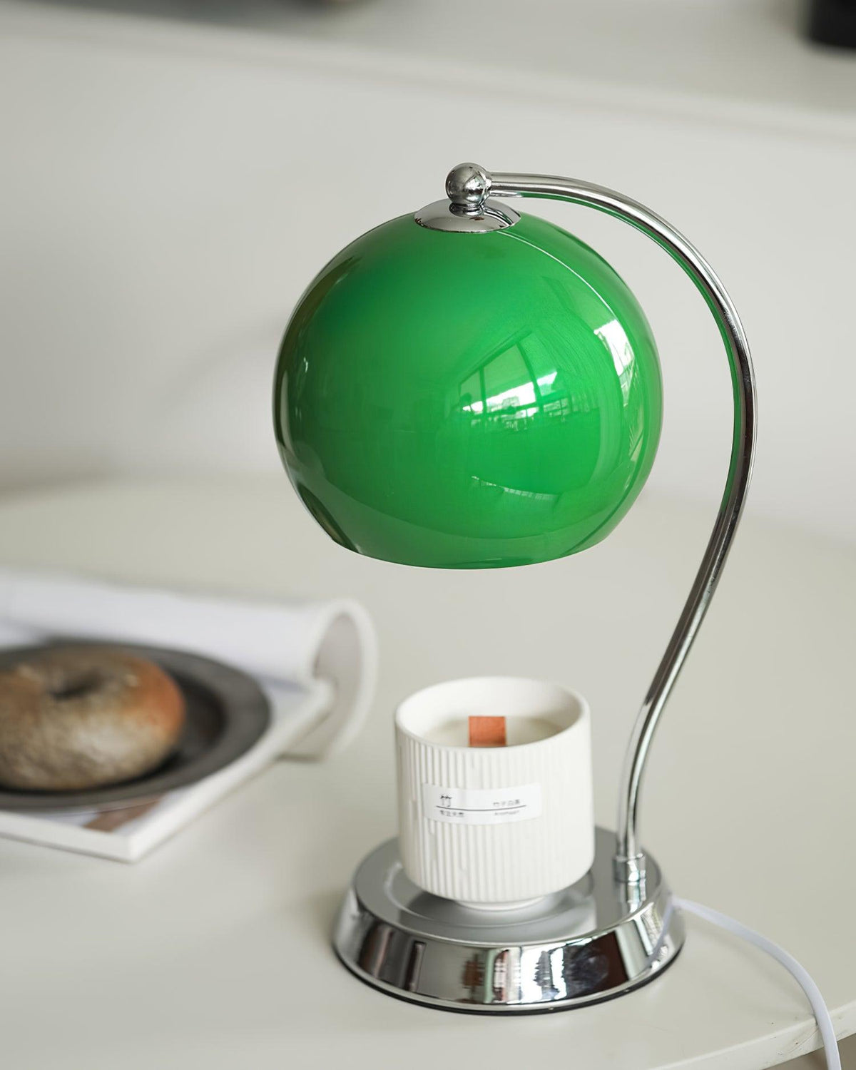 Metal Dennie Warmer Lamp by Tavilume - iron small table lamp, view 3